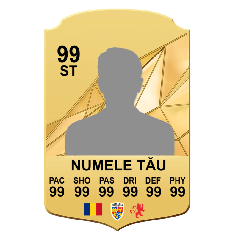 Card FIFA Personalizat GOLD FC 25 din Plexiglass 27x 19 cm